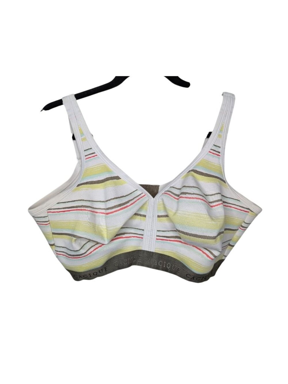 Cacique Lane Bryant 42DDD Full Coverage Cotton No Wire Tshirt Bra Striped